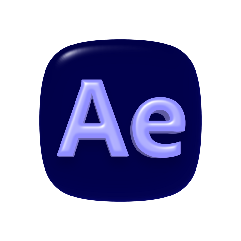 Adobe After Effects Logo 3d